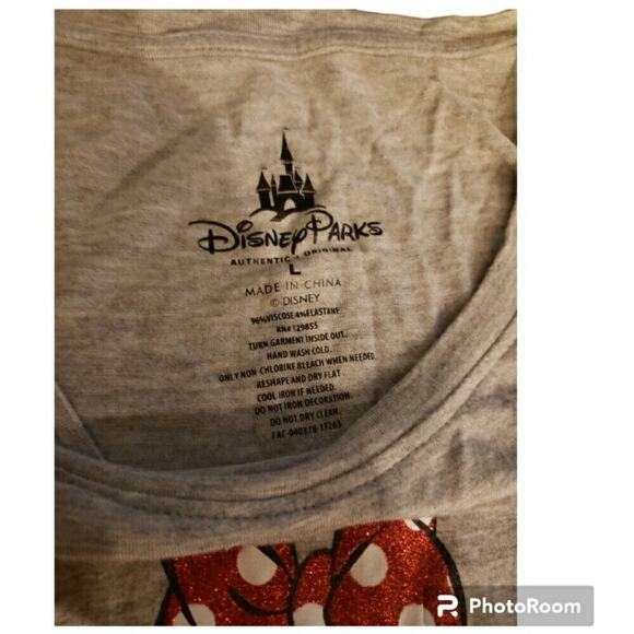 Gray Large Disney Minnie Mouse Short Sleeve T-Shirt - Picture 6 of 10